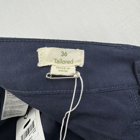 NWT Tasc Motion Tailored Fit Classic Navy Blue Chino Bamboo Pants Mens 36x34‎ - Picture 9 of 10